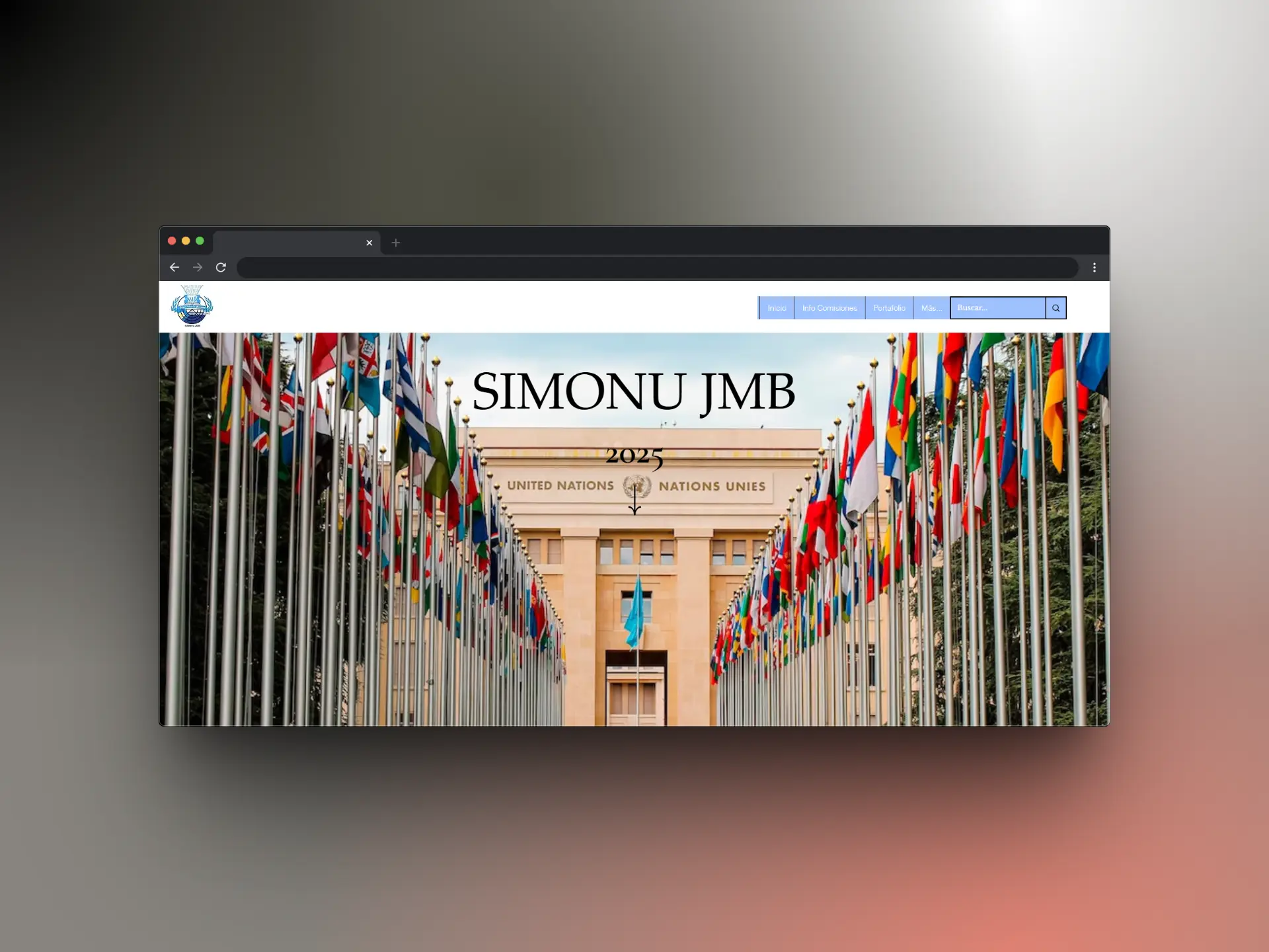Captura de pantalla del proyecto SimONU JMB 2025